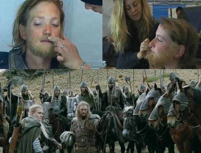 In the Lord of the Rings films, most of the Riders of Rohan were actually women with fake beards bec...