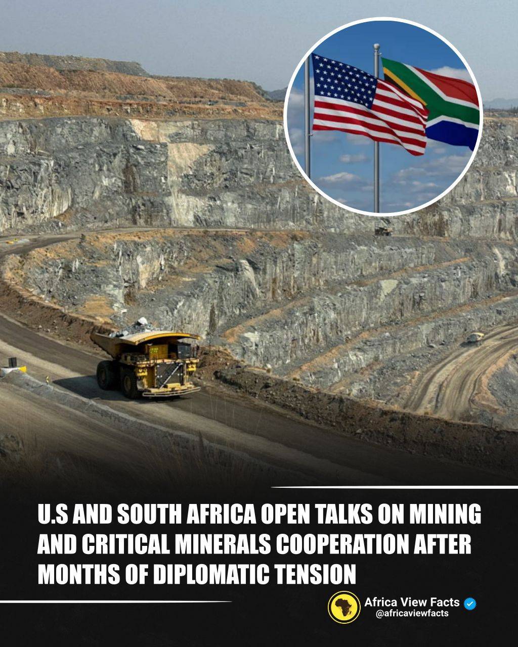 The United States and South Africa πΏπ¦ held talks on possible mining and infrastructure deals after m...