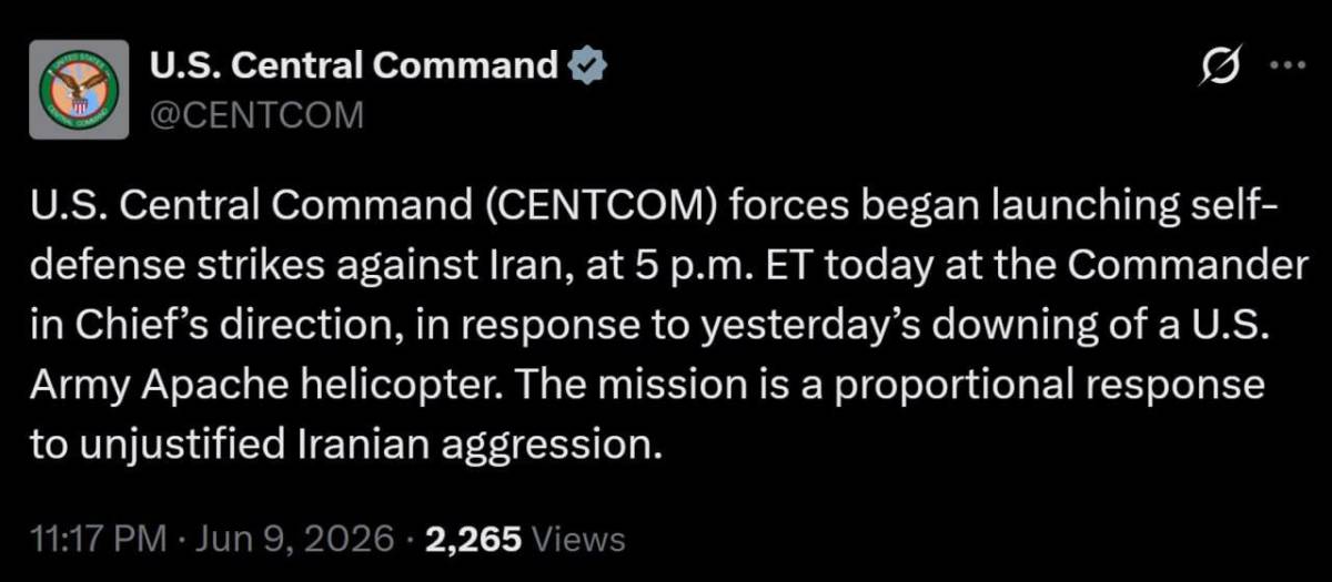 🔷 The United States has launched attacks against Iran after downing an American Apache helicopter o...
