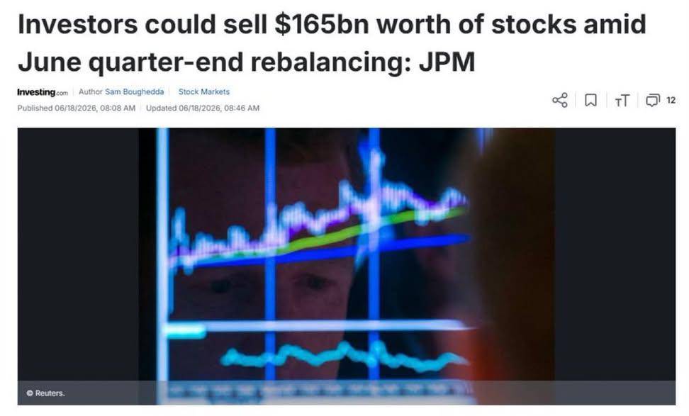 Investors could be forced to dump a whopping $165 Billion worth of stocks this month due to quarter-...
