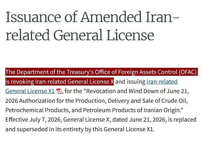 ๐ท The U.S. Department of the Treasury has revoked the general license that had previously allowed t...