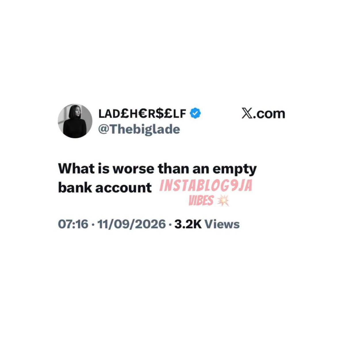 What is worse than seeing zero balance in your account ?