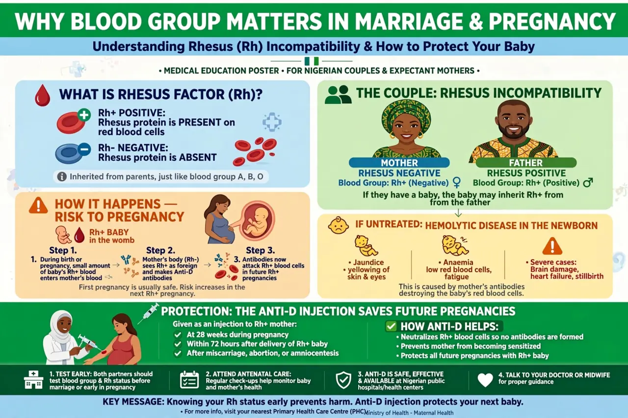 *WHY HUSBAND AND WIFE BLOOD GROUP MUST MATCH BEFORE MARRIAGE/PREGNANCY*
Everybody get blood group (...