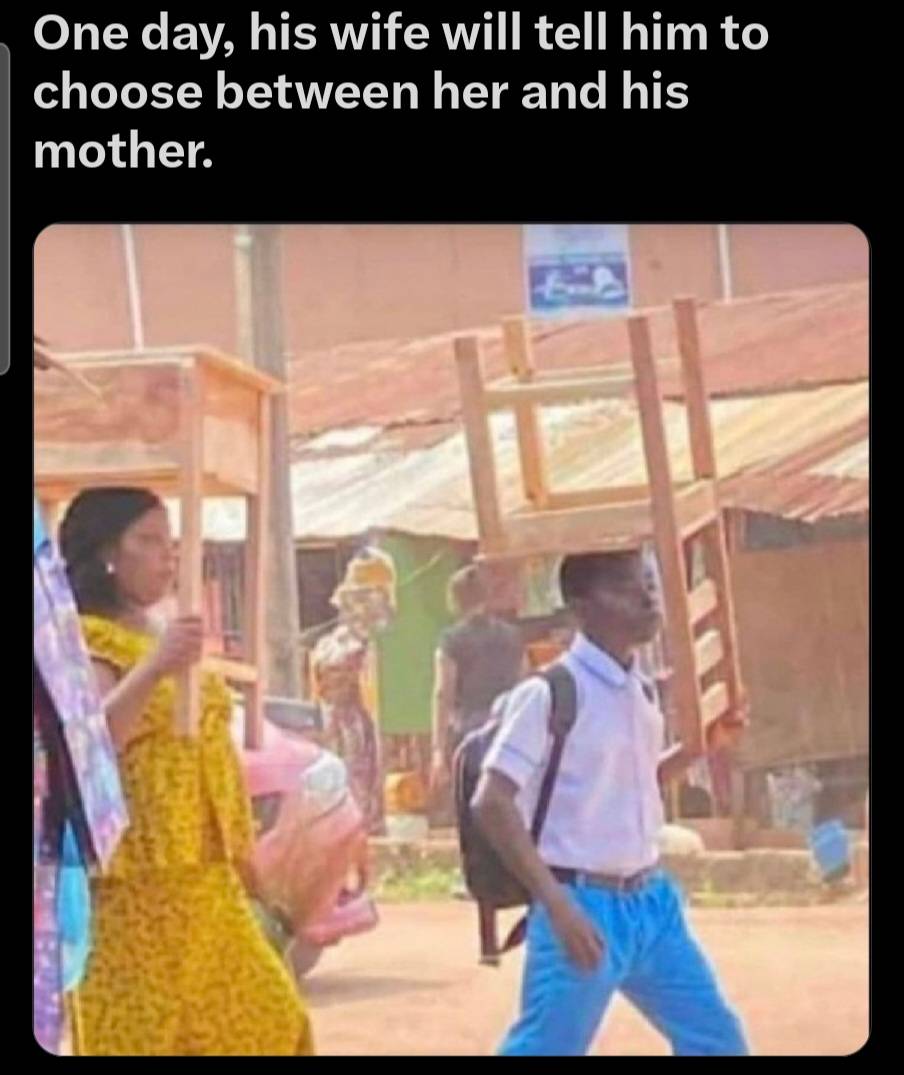 And he still chose the wife over the mother....power of women