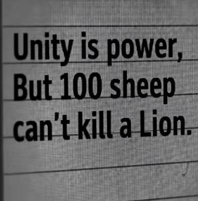 Not all unity generates power!!!