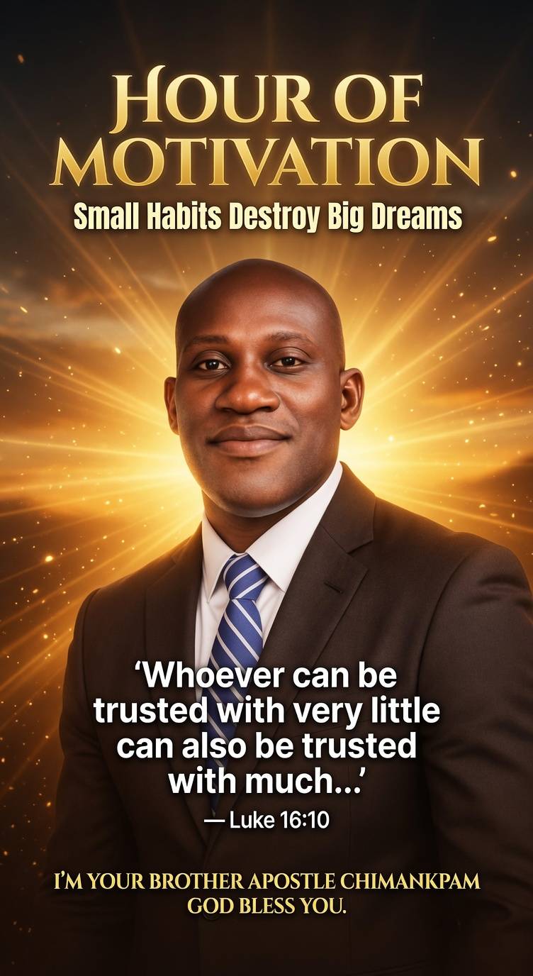 HOUR OF MOTIVATION
“Small Habits Destroy Big Dreams”
Many people lose their dreams not because the...