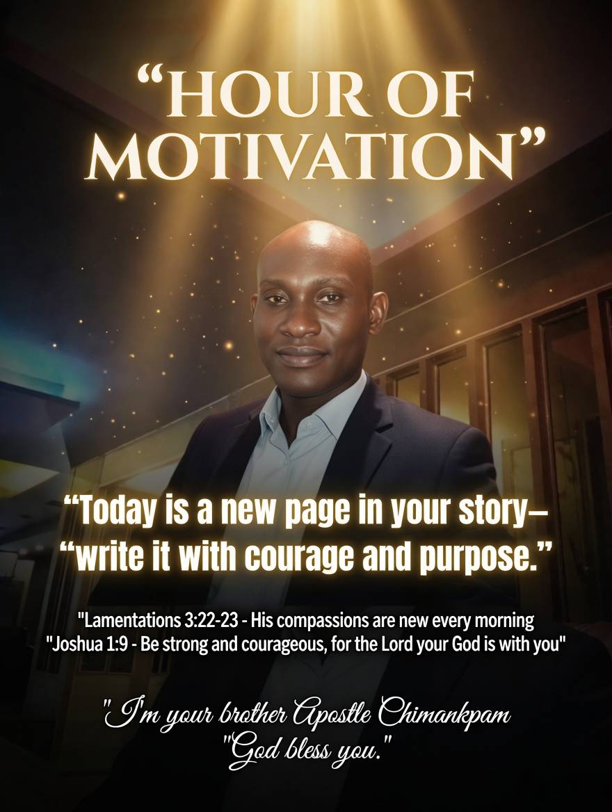 HOUR OF MOTIVATION
“Today is a new page in your story—write it with courage and purpose.”
Every ne...