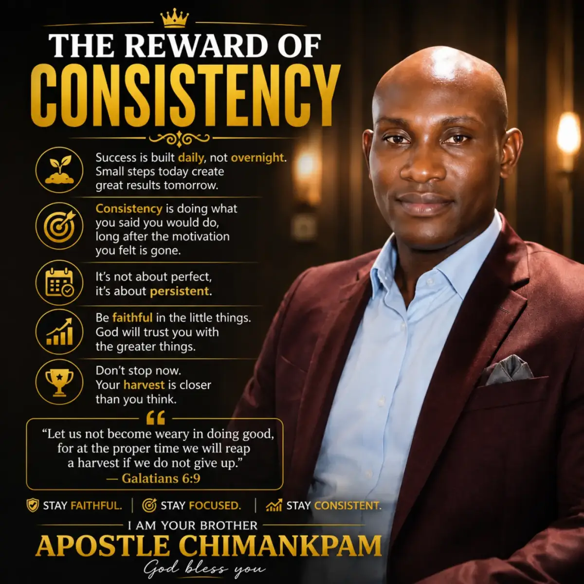 THE REWARD OF CONSISTENCY
Success is rarely the result of one extraordinary moment. It is built thr...