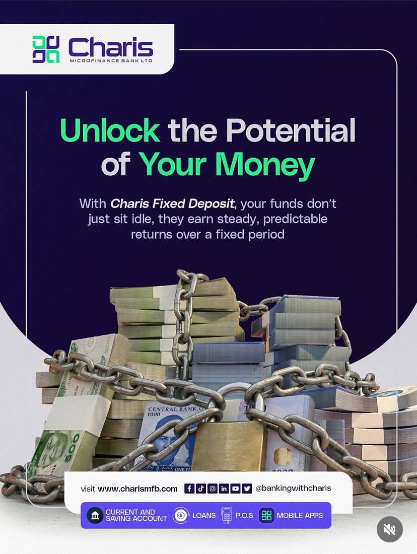 Your money shouldn't just sit in an account doing nothing. With Charis Fixed Deposit, it works for y...