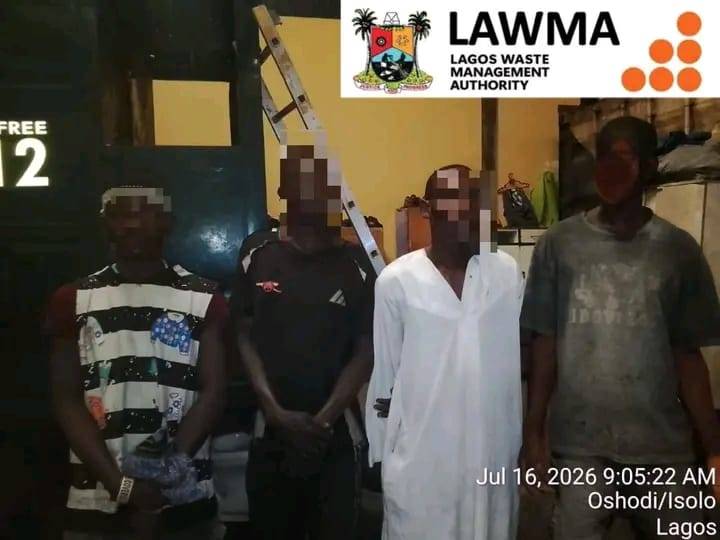 FOUR WASTE OFFENDERS ARRESTED FOR ILLEGAL DUMPING
Today, LAWMA intensified enforcement efforts to h...