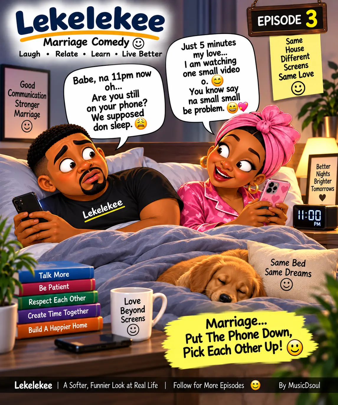 ππ± LEKELEKEE MARRIAGE COMEDY β EPISODE 3
JUST 5 MINUTES, MY LOVE! π€£
Husband: βBabe, na 11 PM no...