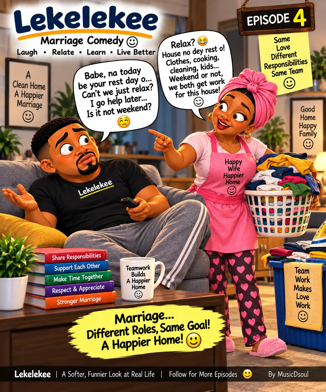 ๐ LEKELEKEE MARRIAGE COMEDY โ EPISODE 4
Some husbands can watch football for 3 hours without getti...