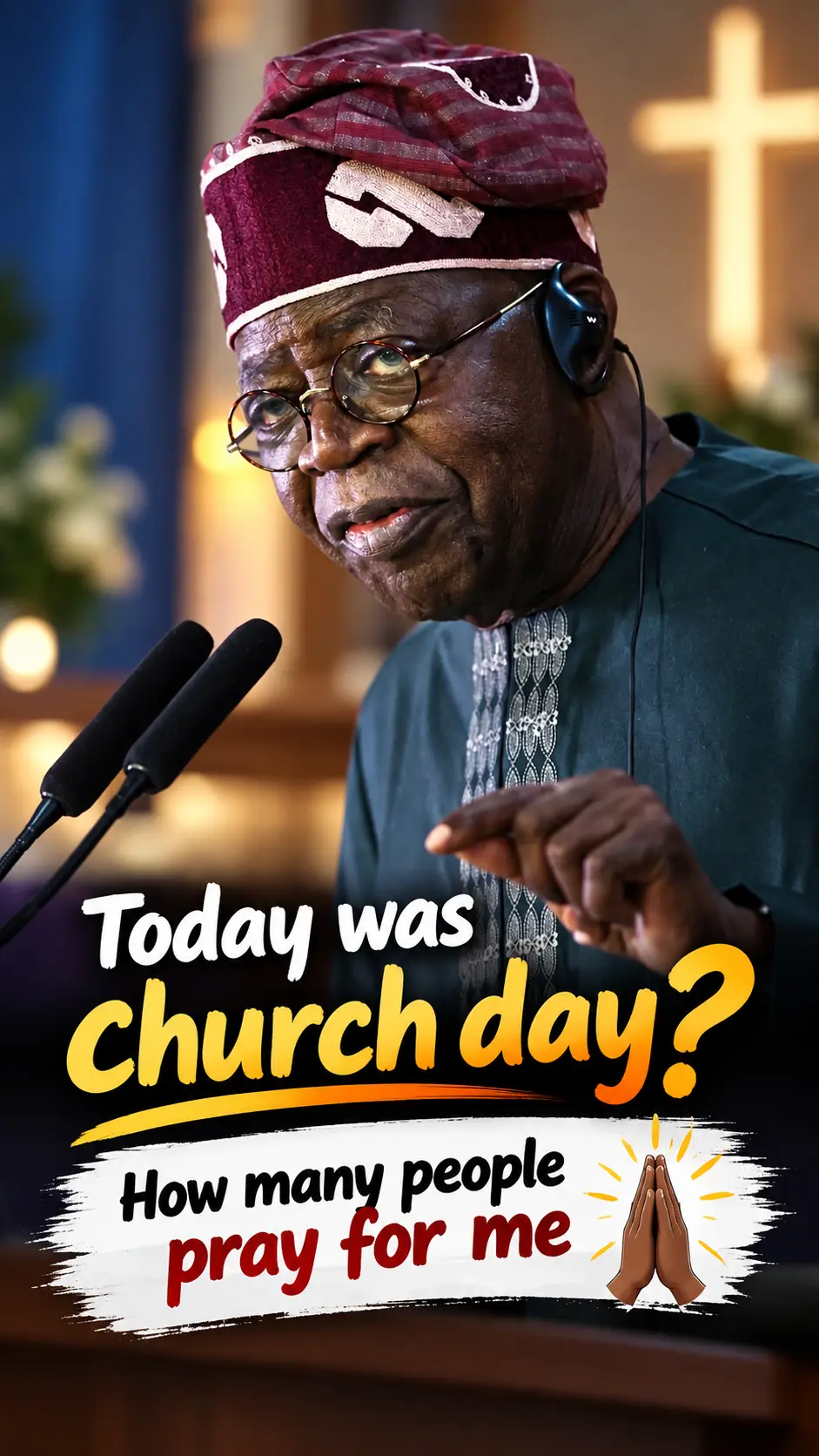 CHURCH DAY.
Comment below if you pray for him