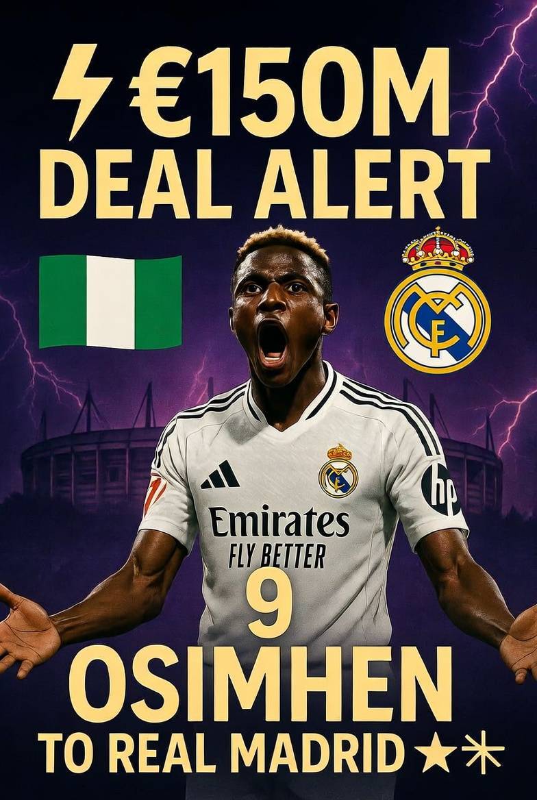 🚨 BREAKING
VICTOR OSIMHEN TO REAL MADRID?
Real Madrid have officially tabled a massive €150 millio...