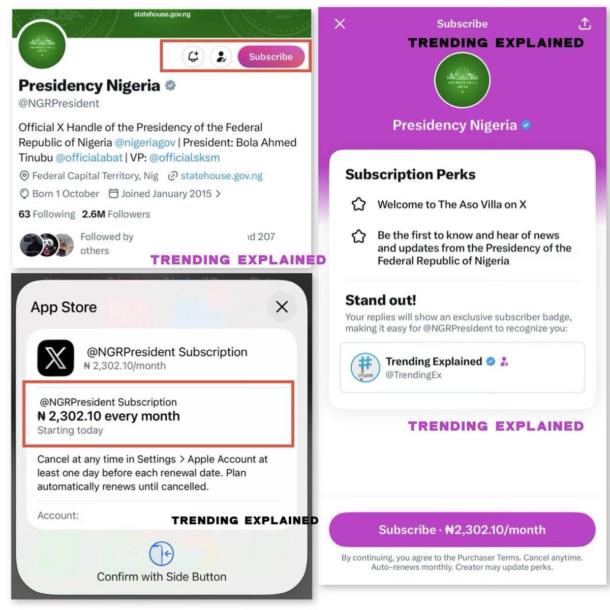 🚨 TRENDING:
The Nigerian Government’s Twitter X handle is the only monetized official presidential...