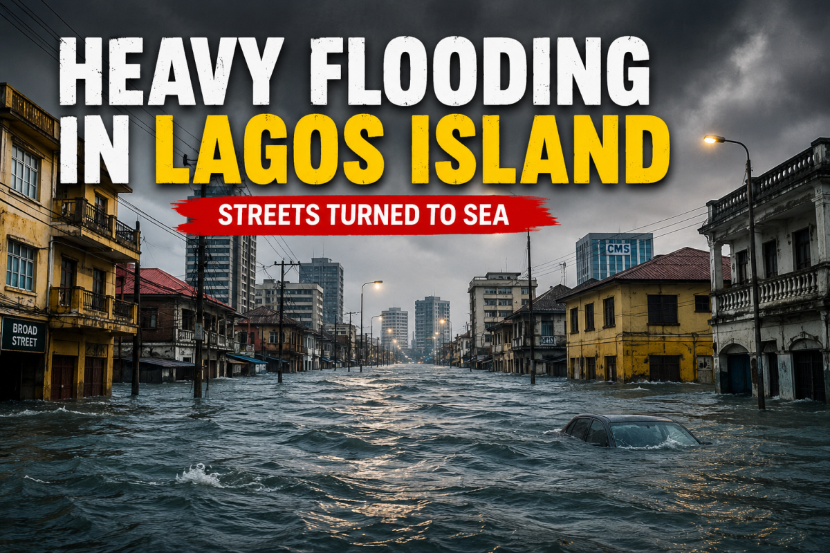 On this heavy flood in Lagos, most especially on the Island. A day will come, residents will wake up...