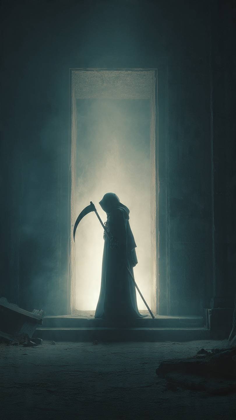 THE GRIM REAPER
(A call to salvation)
He walks with silent footsteps,
Yet everyone hears him coming....