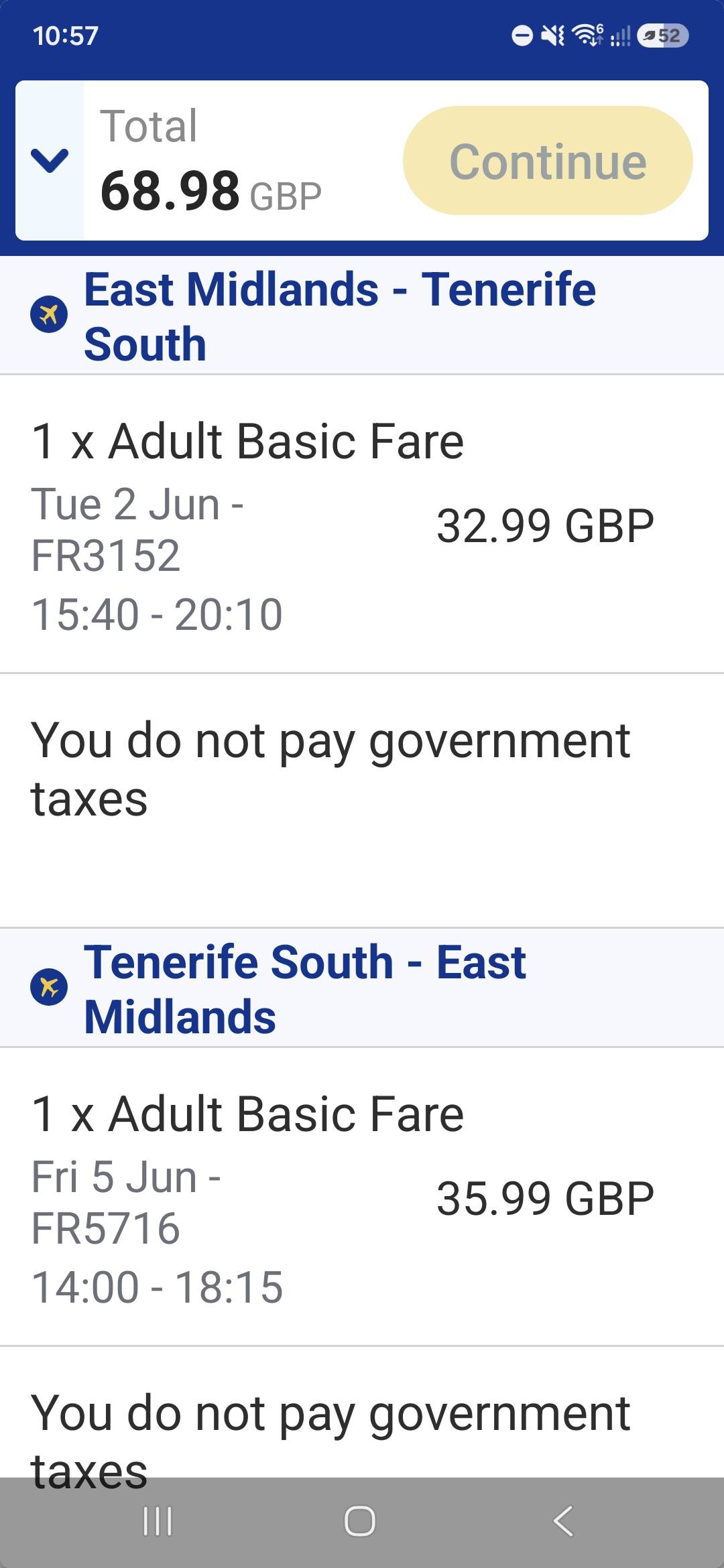 I just booked this flight from East Midlands Airport to Tenerife South Airport which is more than 4h...