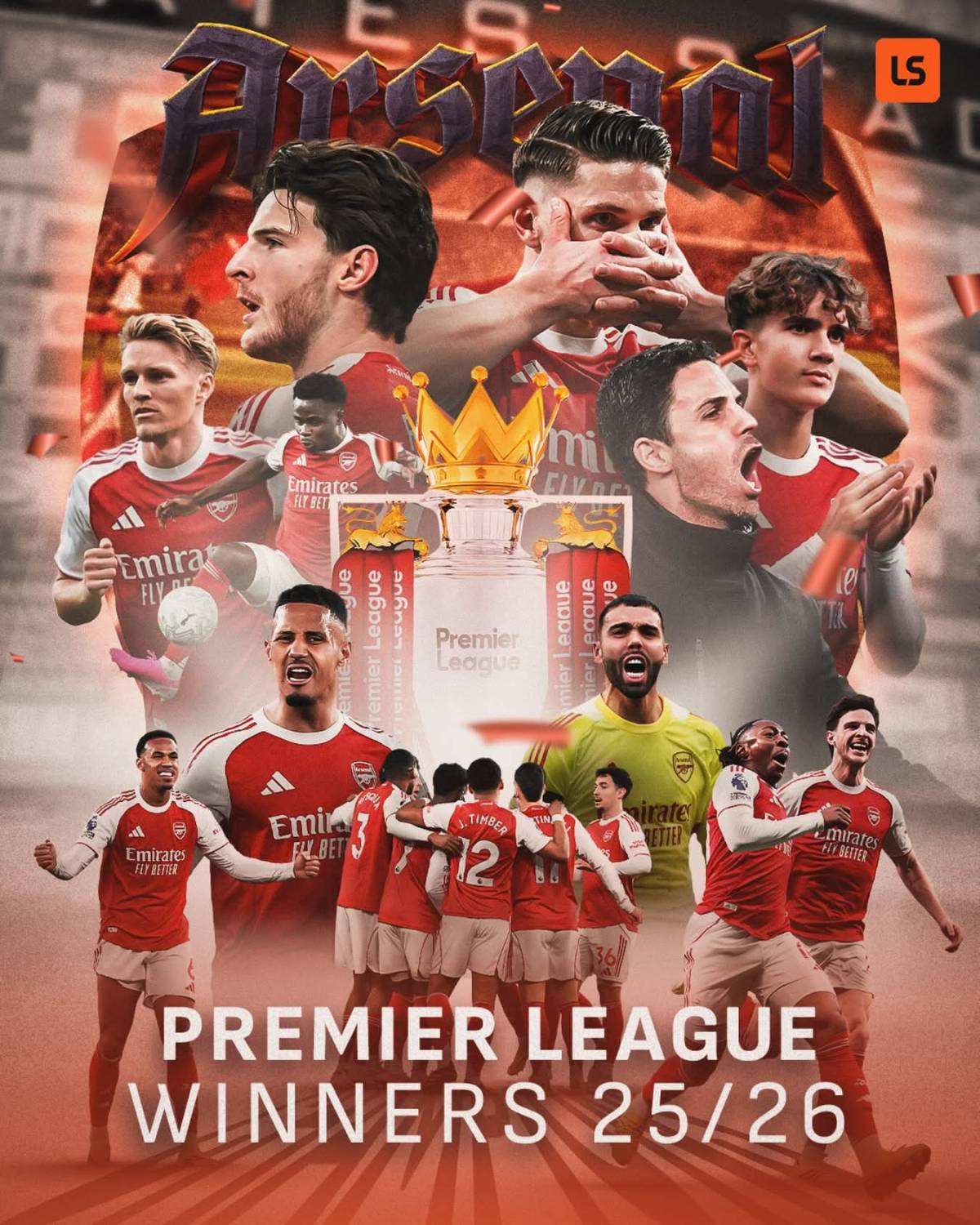ARSENAL ARE PREMIER LEAGUE CHAMPIONS ๐โค๏ธโ๐ฅ
22 years later, the title returns to North London ๐ดโจ