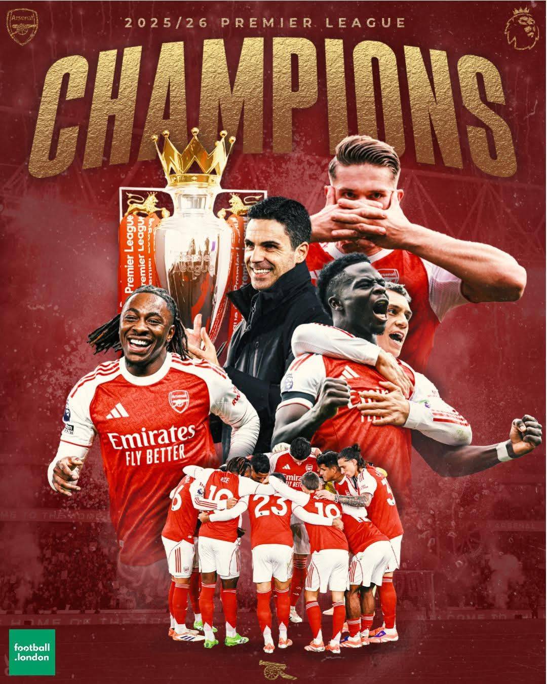 🏆🚨 Arsenal are Premier League champions
