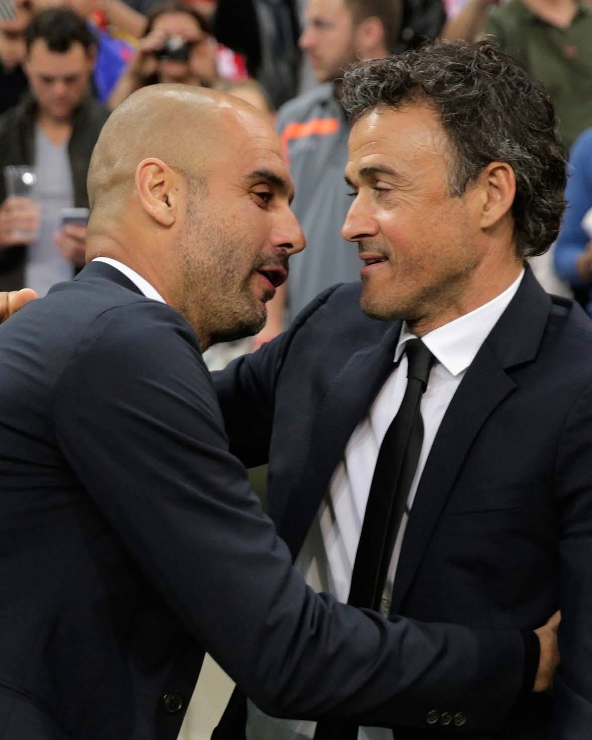 🚨 Luis Enrique, when asked about Pep Guardiola leaving: 

"Pep Guardiola is the 𝐆𝐑𝐄𝐀𝐓𝐄𝐒𝐓 𝐌𝐀𝐍𝐀𝐆𝐄𝐑 𝐎𝐅...