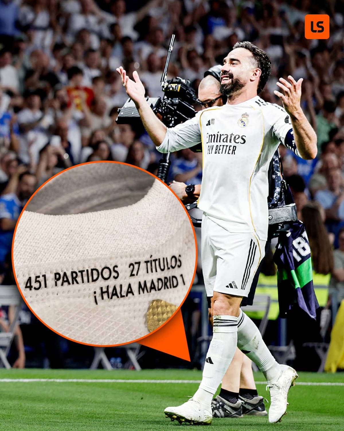 Dani Carvajal wore special customised boots on his final game for Real Madrid tonight ๐๐ค
โ451 gam...