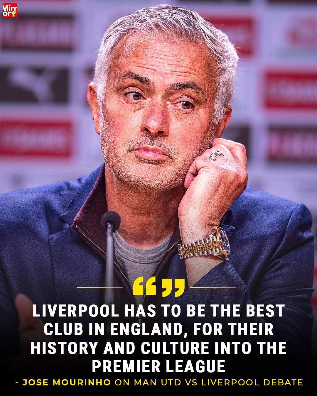 ๐จ๐จ๐๏ธ Jose Mourinho: "For me, Liverpool has to be the best club in England, for their history and c...