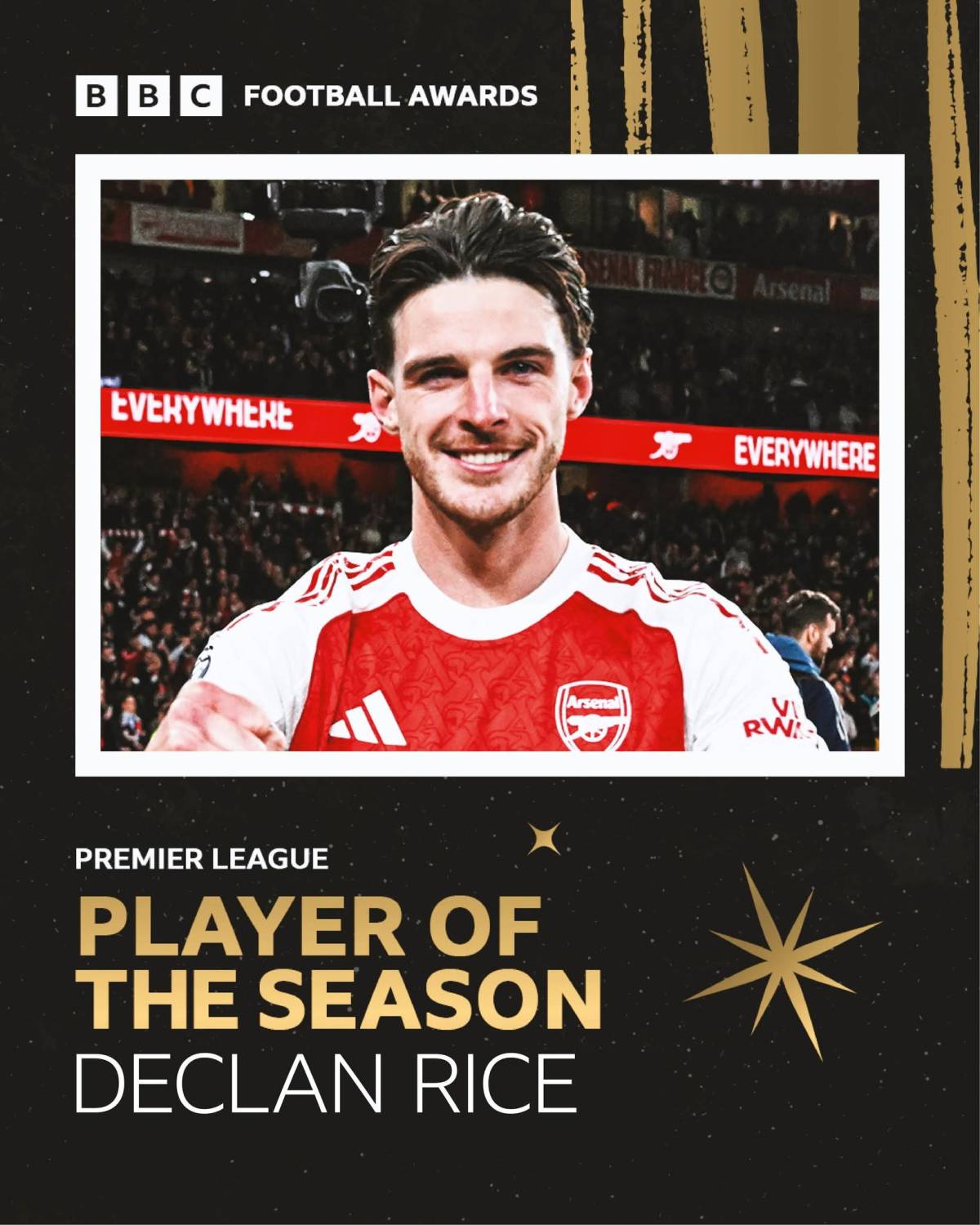 BBC Sport pundits have voted Declan Rice as the Premier League player of the season ๐ช๐