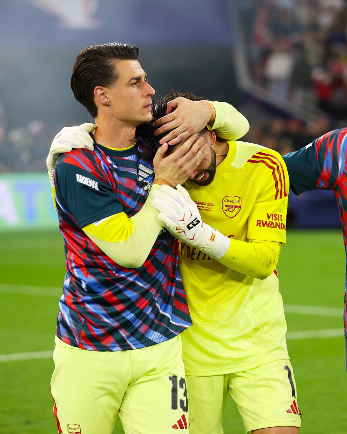 ๐งค๐ข David Raya's ๐๐๐๐๐๐๐๐๐๐๐ Champions League season ended in big heartbreak.
โ Golden Glove (9 cl...