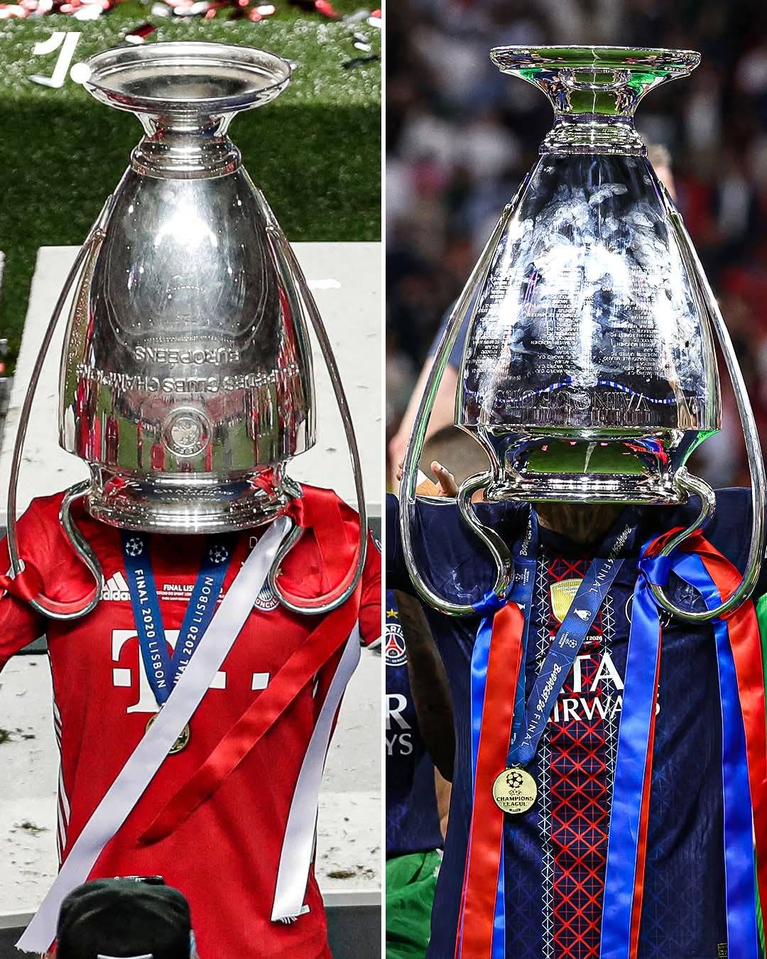 Lucas Hernández has a tradition with the Champions League trophy 🏆🤣