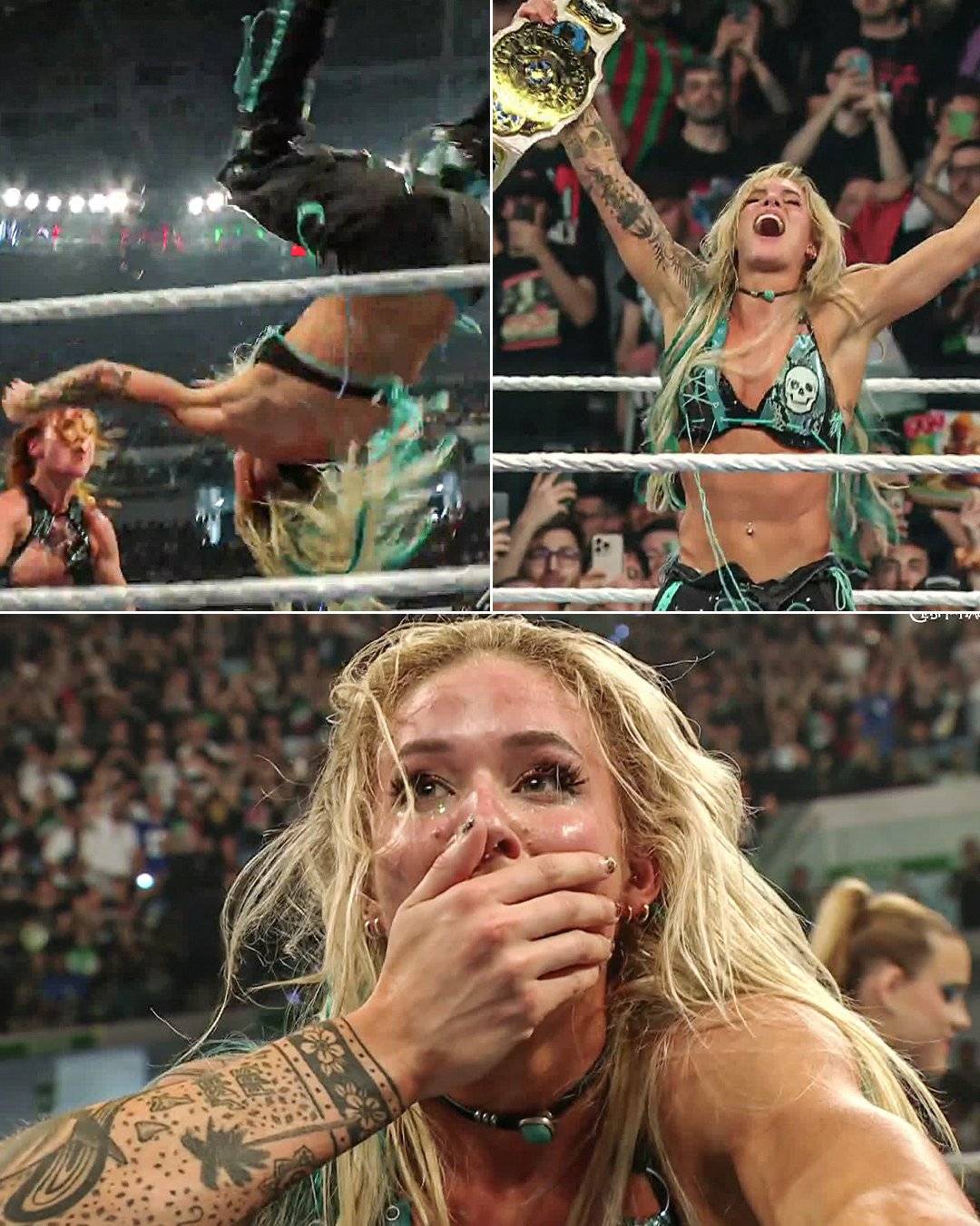 Sol Ruca defeats Becky Lynch to become the new Women's Intercontinental champion ๐ #WWEClash