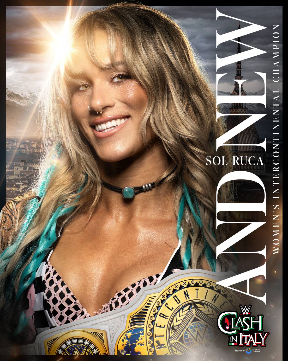 #ANDNEW 🌊

@SolRucaWWE is the NEW Women's Intercontinental Champion!! 

#WWEClash