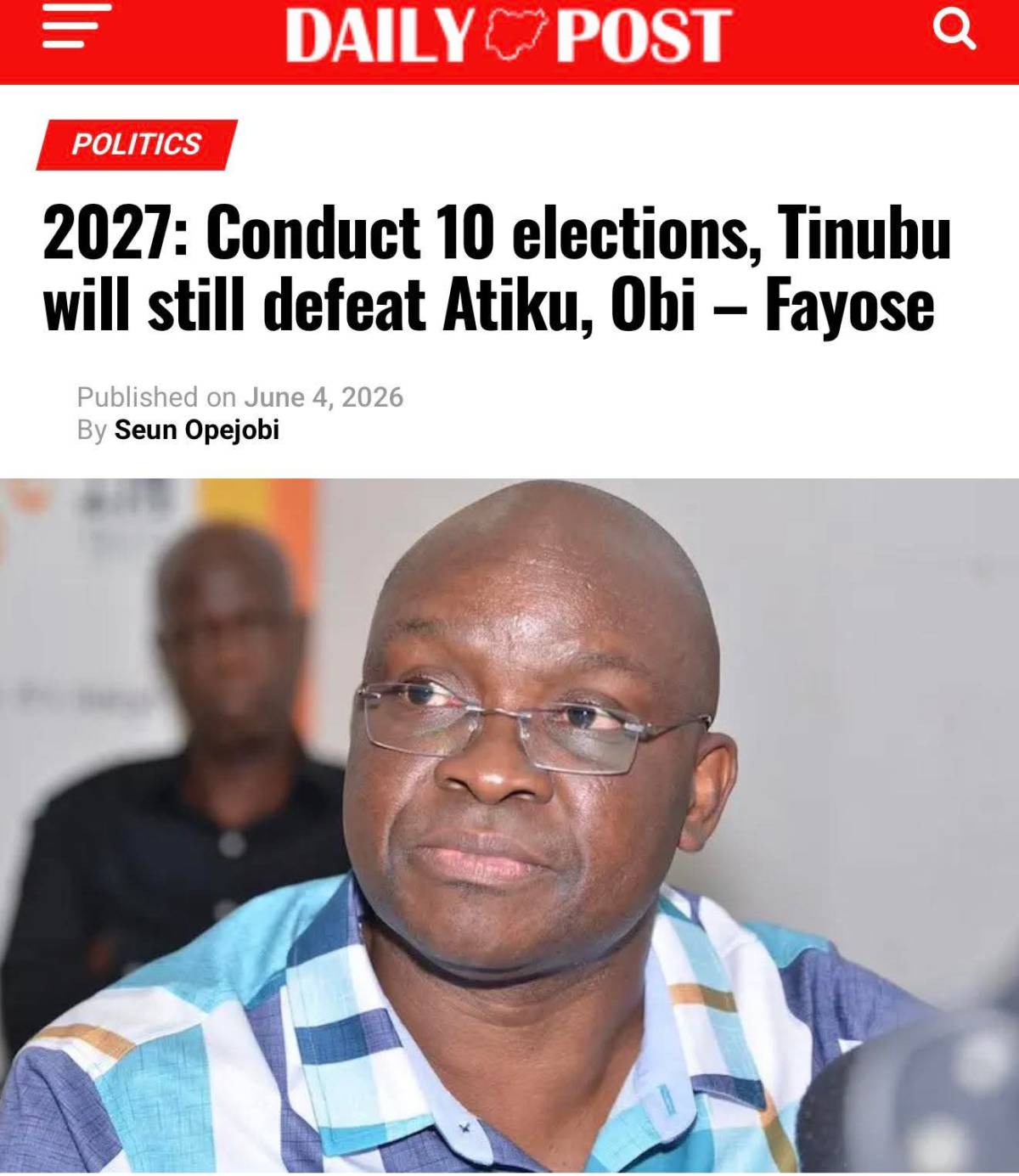 “A lot of people on social media are asking Tinubu to resign now, but I’m saying you don’t need to f...