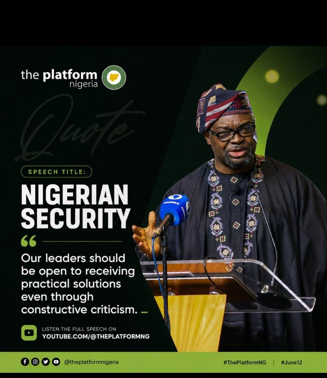 "Security is not a police problem alone. It is a governance problem."
- Dr. Charles Omole