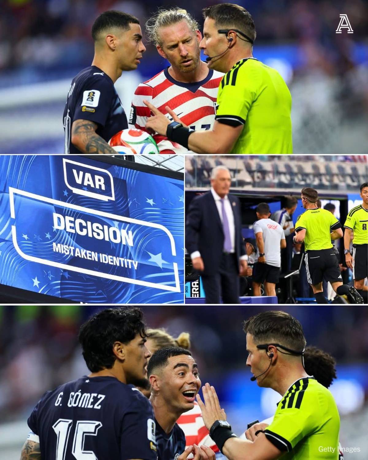 Tim Ream conceded a free-kick and was shown a yellow card for his 'challenge' on Paraguay's Miguel A...