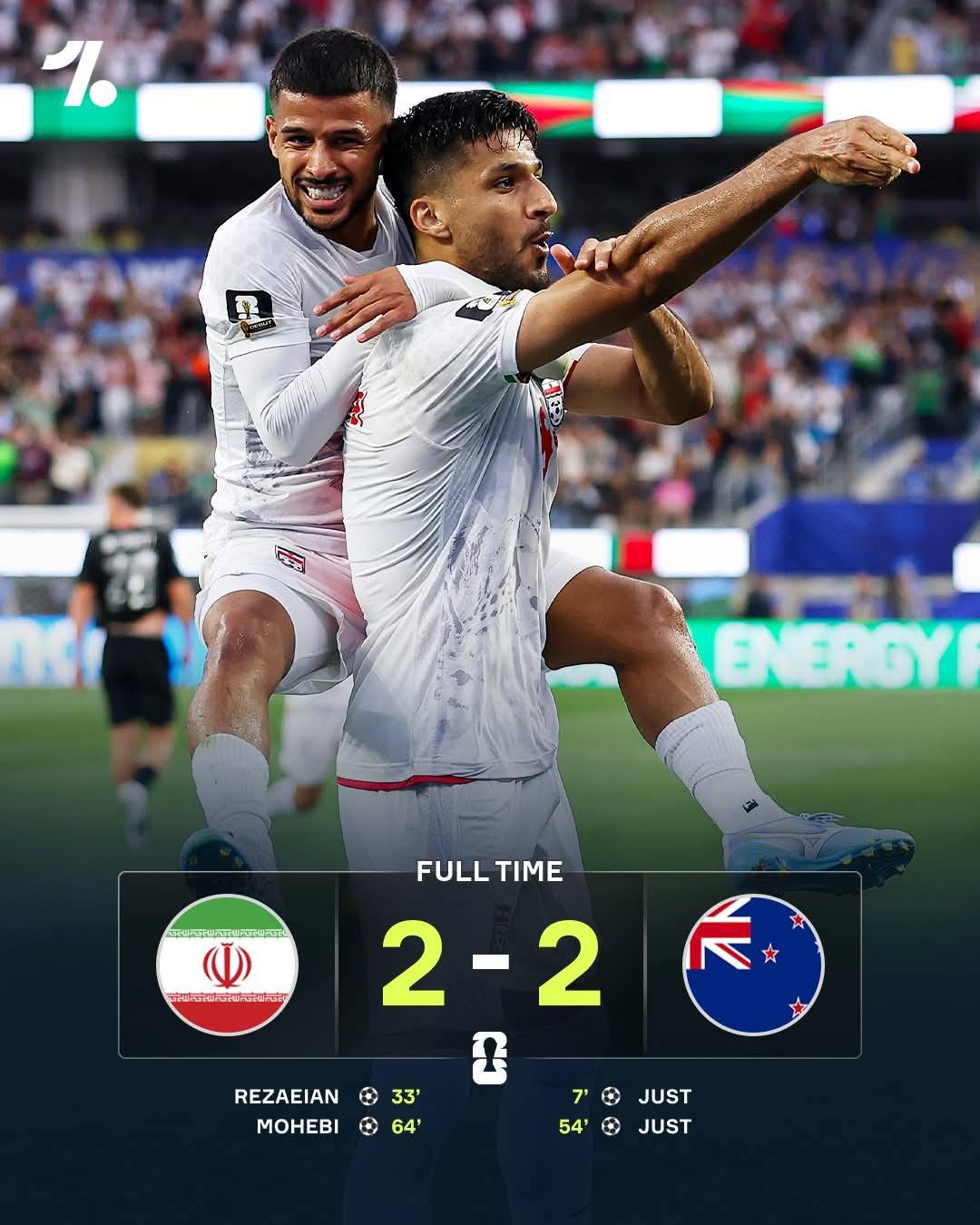 Iran vs New Zealand absolutely delivered as both sides battled to a thrilling draw and walked away w...