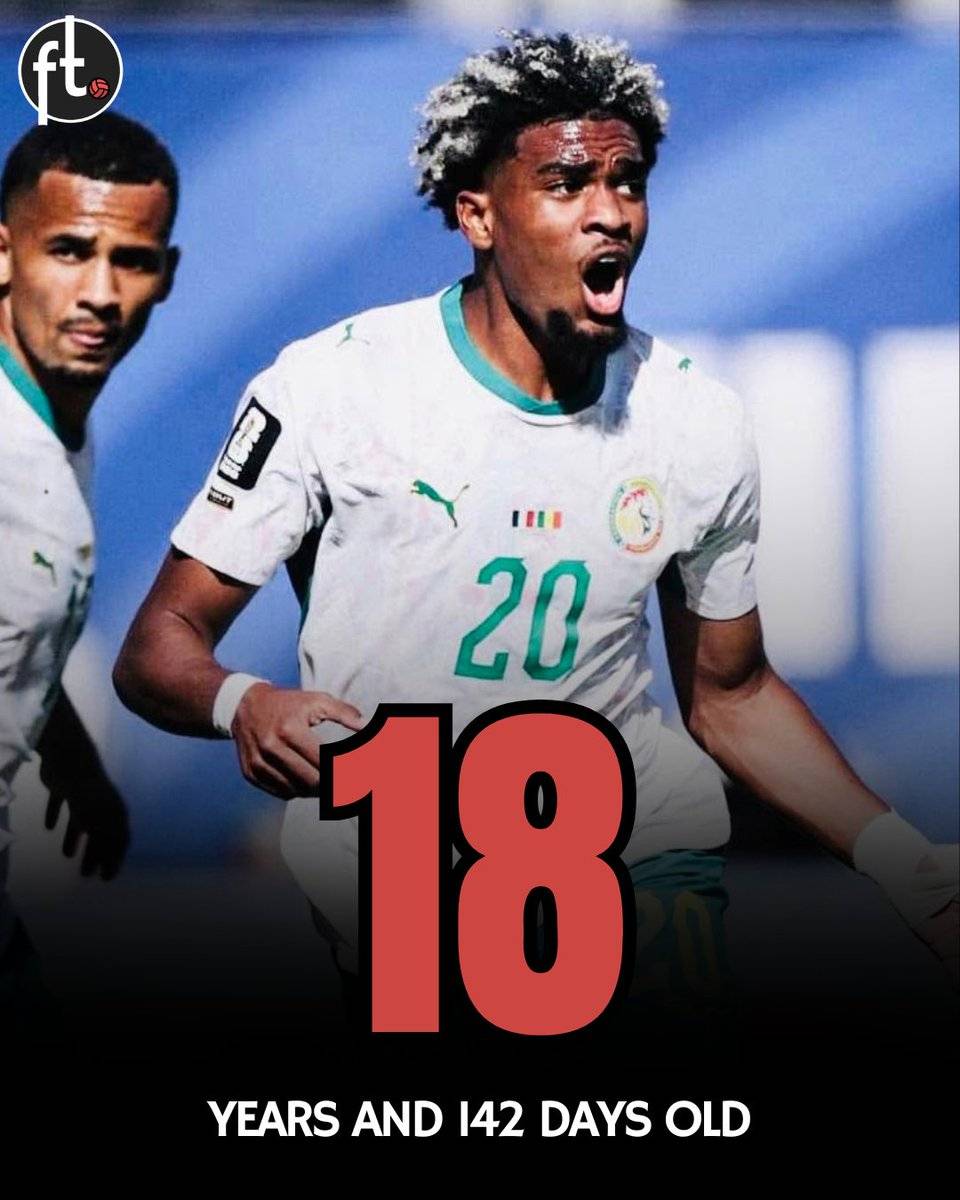 π¨ π₯πππ’π₯π: Ibrahim Mbaye has become the youngest African and Senegalese goalscorer in World Cup hist...