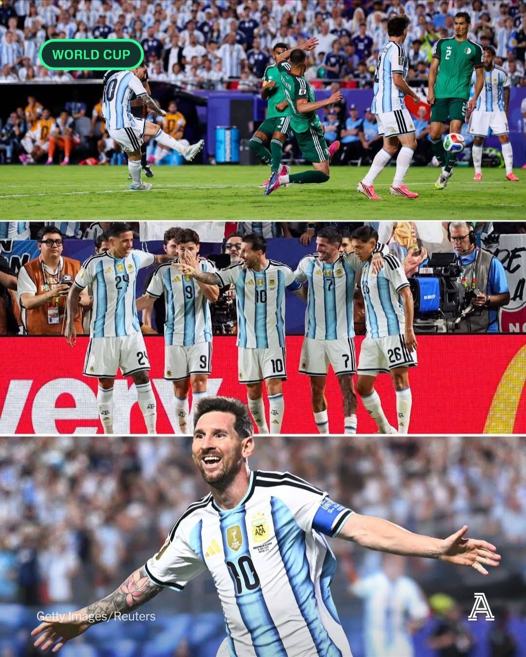 Lionel Messi's first World Cup hat-trick comes a week before his 39th birthday.

He is now the top s...