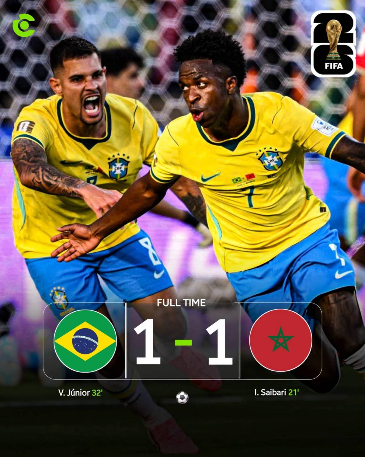 ๐จ Africa continues to make a VERY, VERY STRONG impression at the start of this World Cup:
๐ค Moroc...