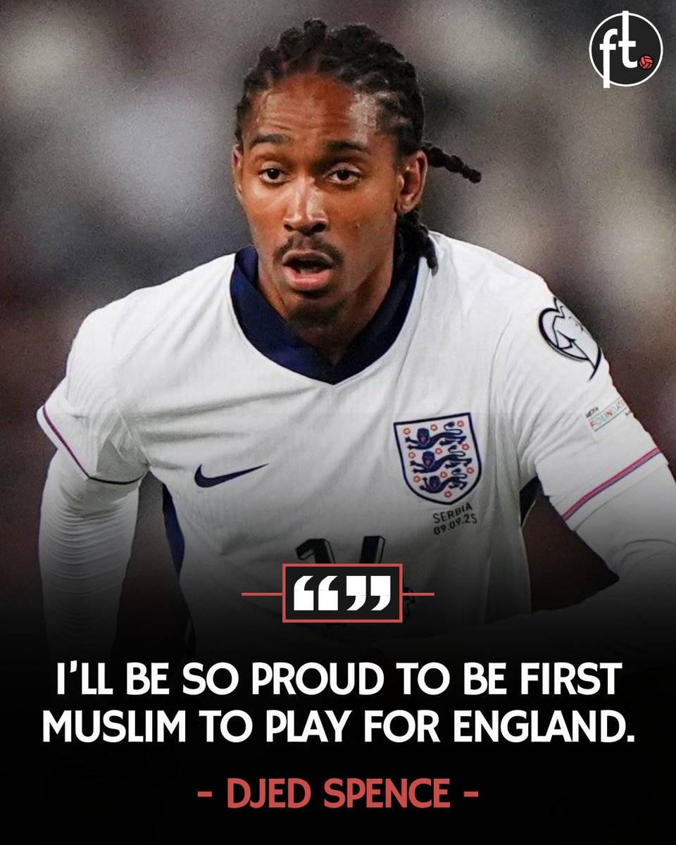 ๐จ๐ด๓ ง๓ ข๓ ฅ๓ ฎ๓ ง๓ ฟ ๐ข๐๐๐๐๐๐๐: Djed Spence has become the first muslim to represent England at a World Cup:
๐ฃ...