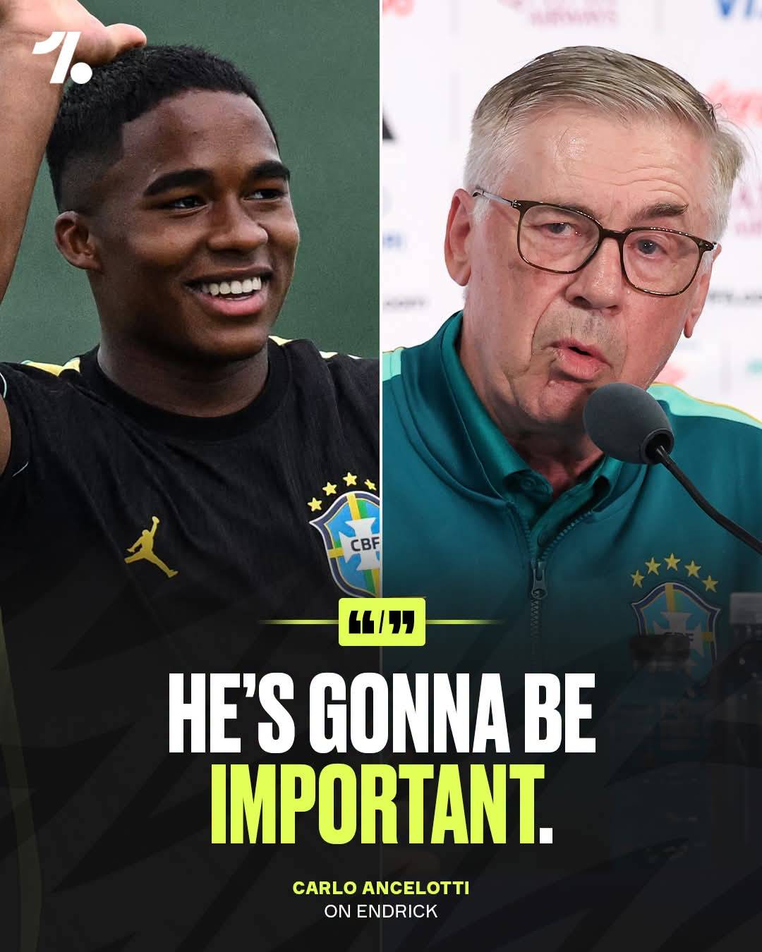 Carlo Ancelotti on Endrick not playing π Morocco π§π·π
π£οΈ 'We need to be patient with Endrick. Heβs...