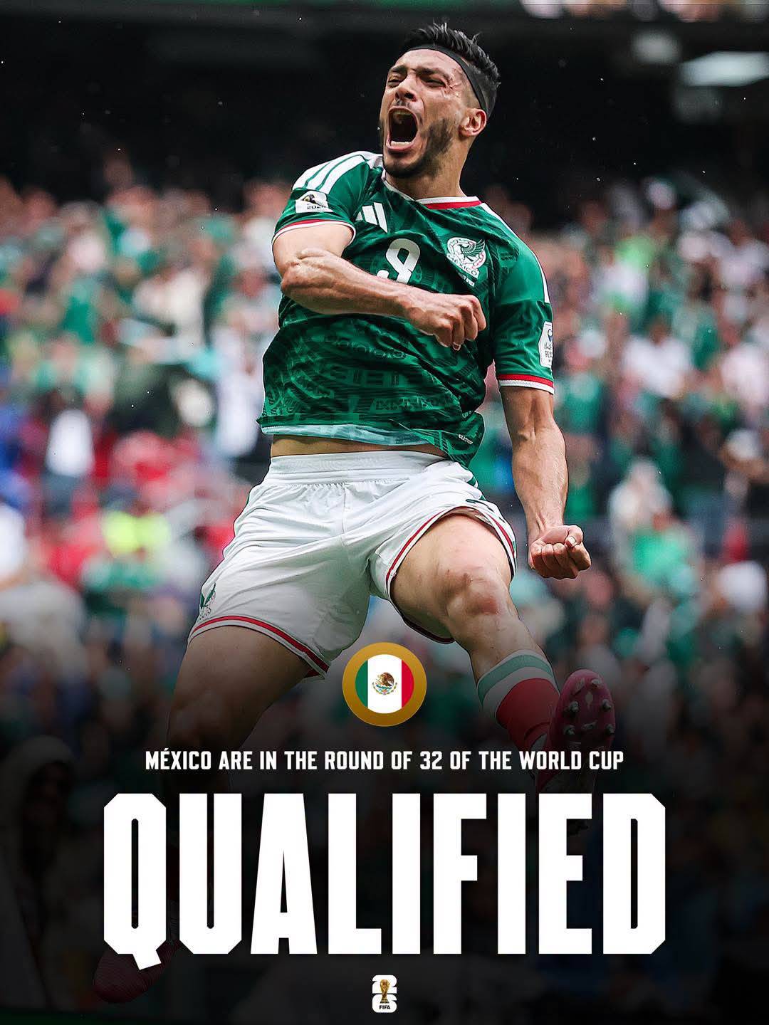🚨 𝐎𝐅𝐅𝐈𝐂𝐈𝐀𝐋: Mexico are the first team qualifified for the next round in the World Cup ✨🇲🇽

They ar...