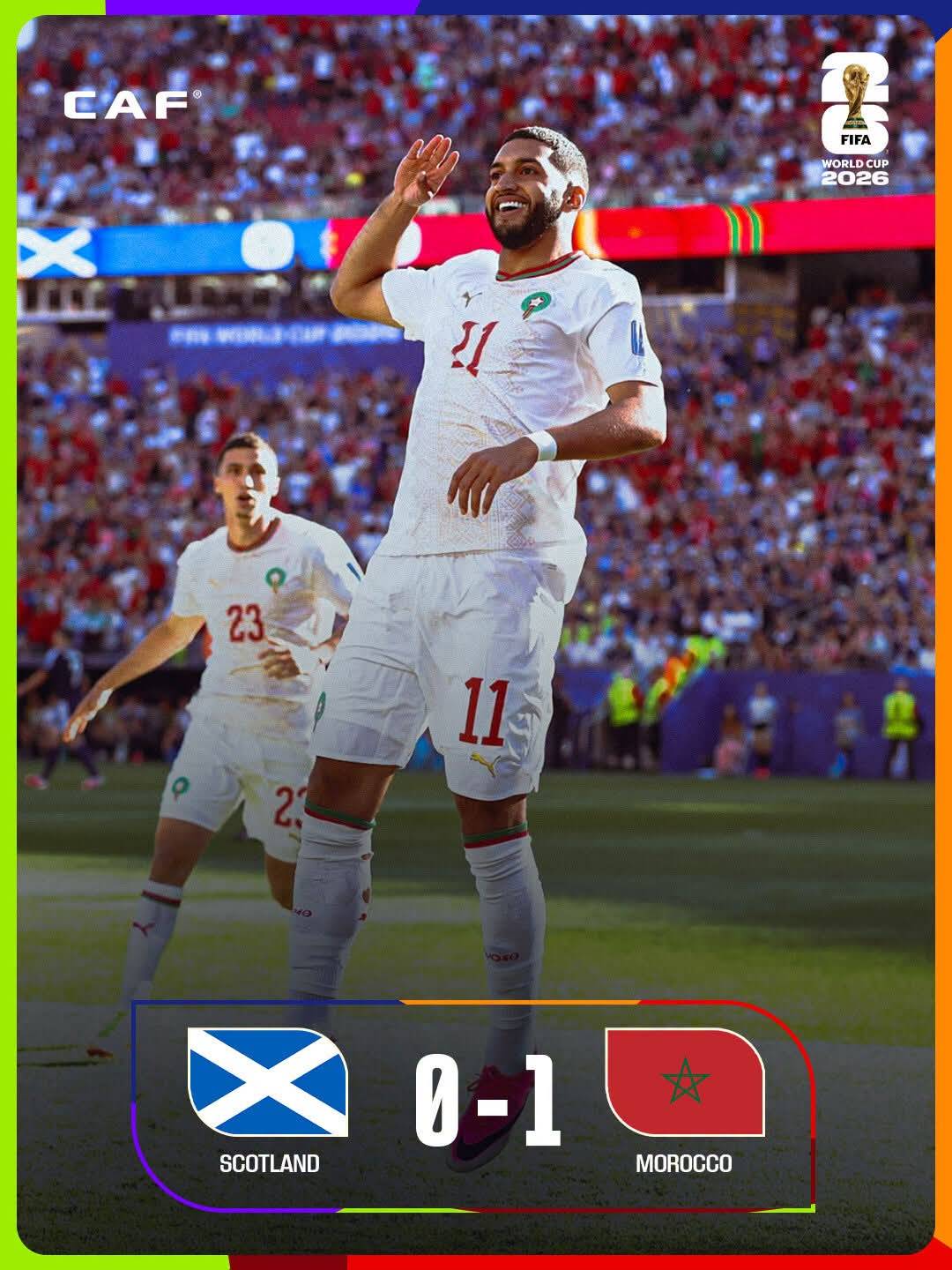 Morocco have their first three points of the 2026 #FIFAWorldCup. ๐ฒ๐ฆ