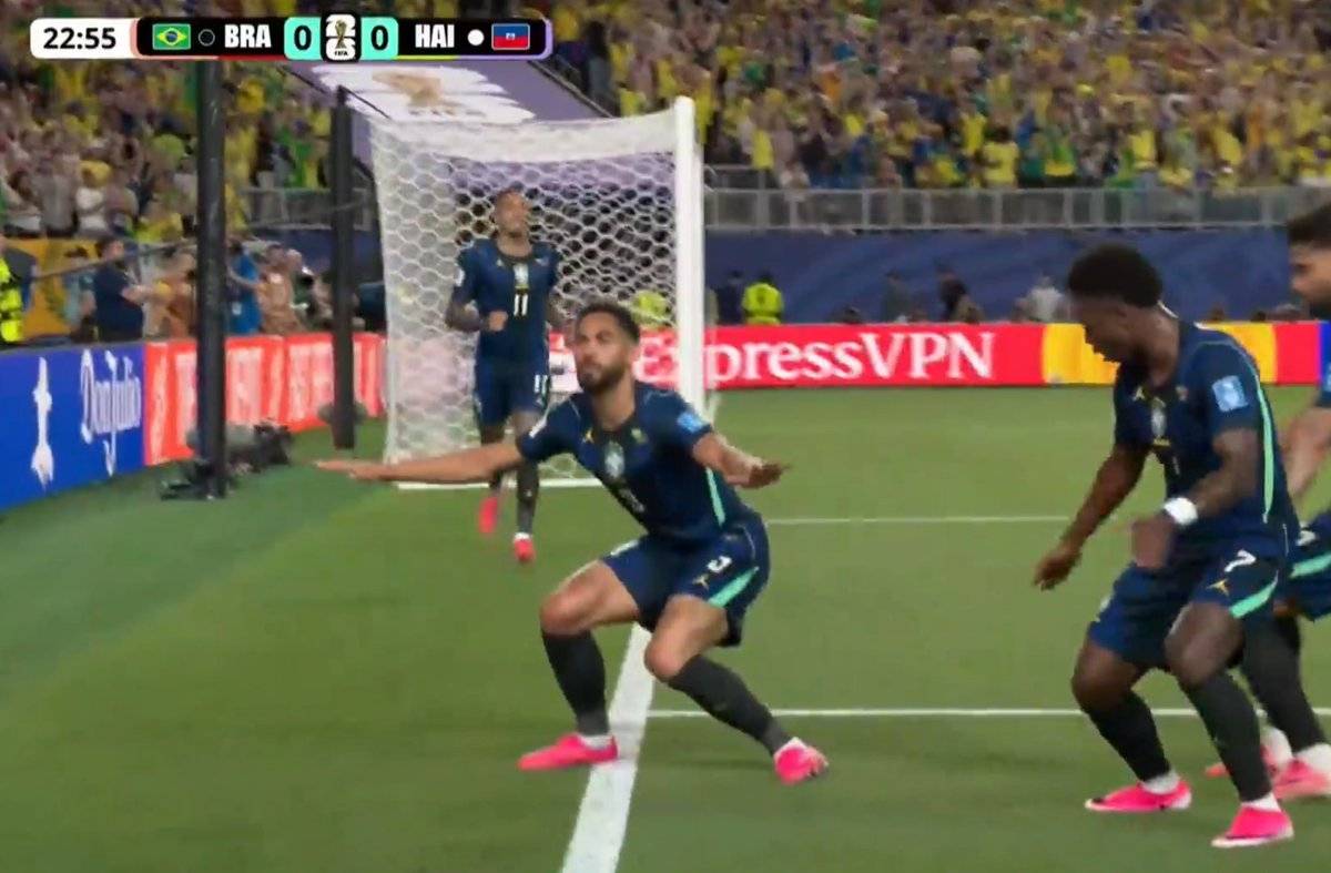 Brazil's number 9 gets the first and second goal of his career at a World Cup. ๐ง๐ท
What a moment for...