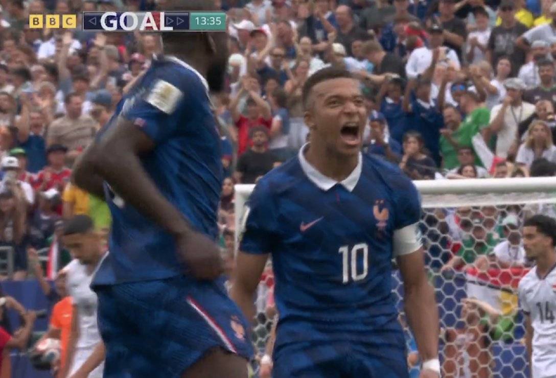 🚨🚨| GOAL: KYLIAN MBAPPÉ WITH A POWER HIT OPENS UP THE SCORING FOR FRANCE!
France 1-0 Iraq