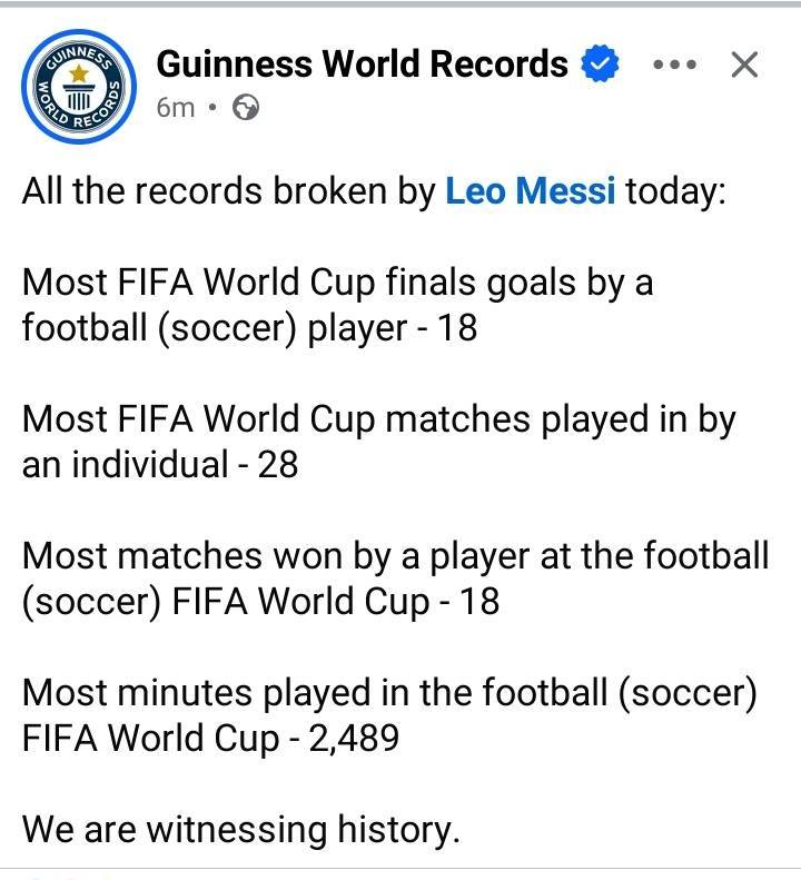 Guinness World Records 
Leo Messi 
FIFA World Cup 
FIFA