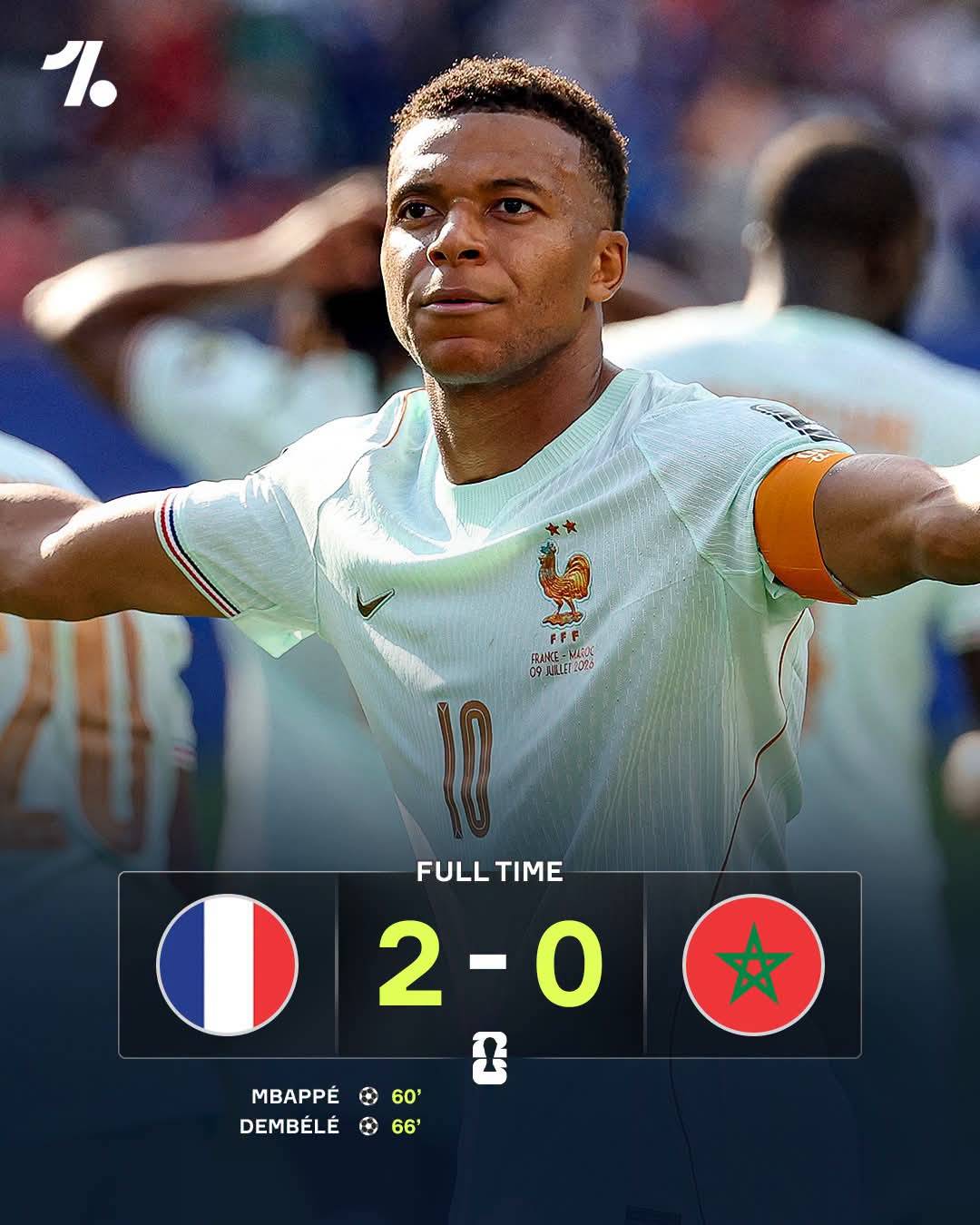 For the second World Cup in a row France beat Morocco 2-0 to knock them out of the tournament, goals...