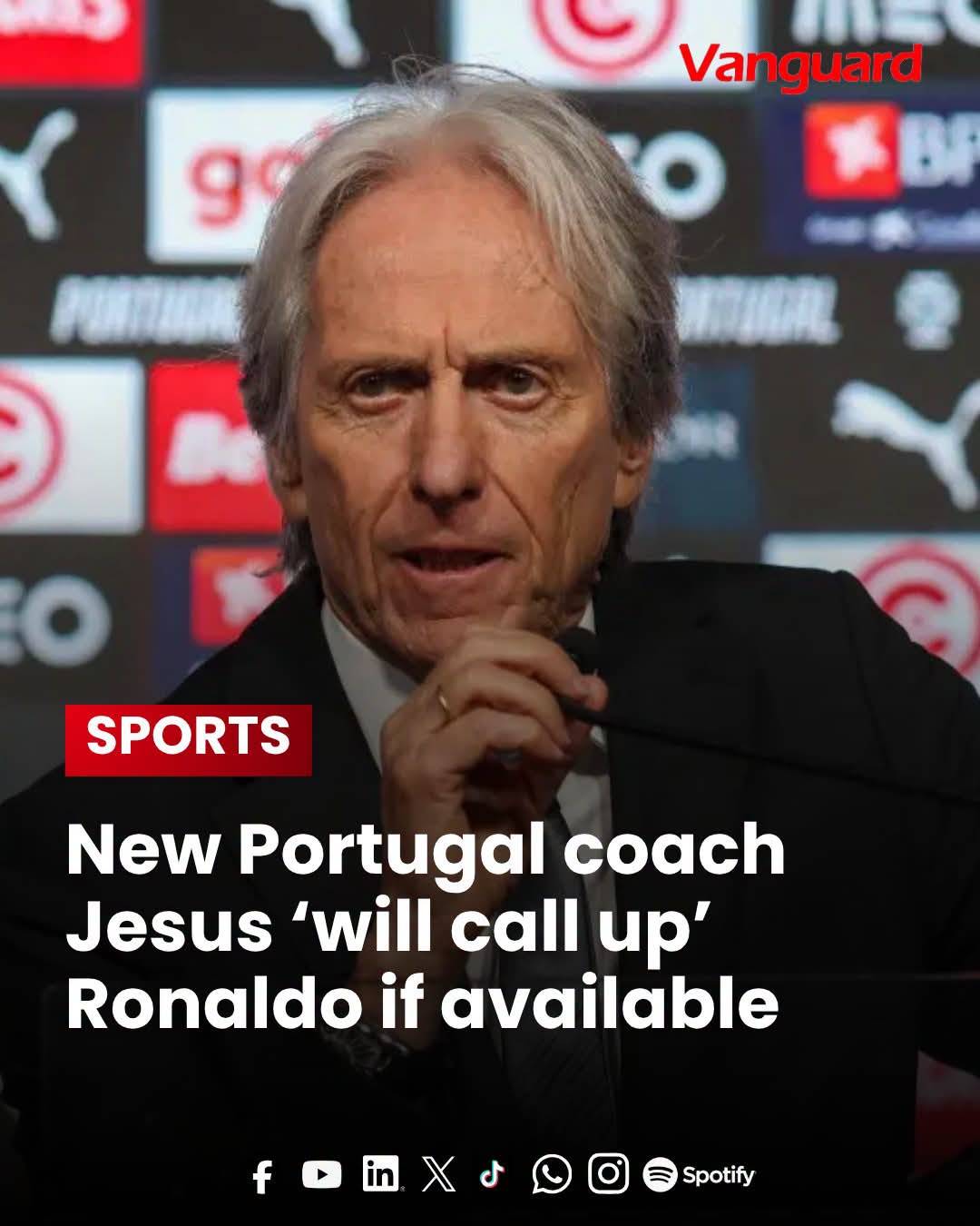 Portugal appointed Jorge Jesus as their new national team coach on Friday and he said he would conti...