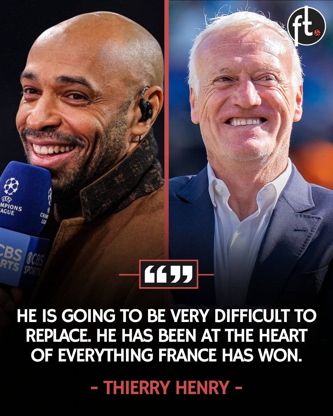 π¨π«π· Thierry Henry on Didier Deschamps' incredible run as France head coach:
π£οΈ βHe is going to be...