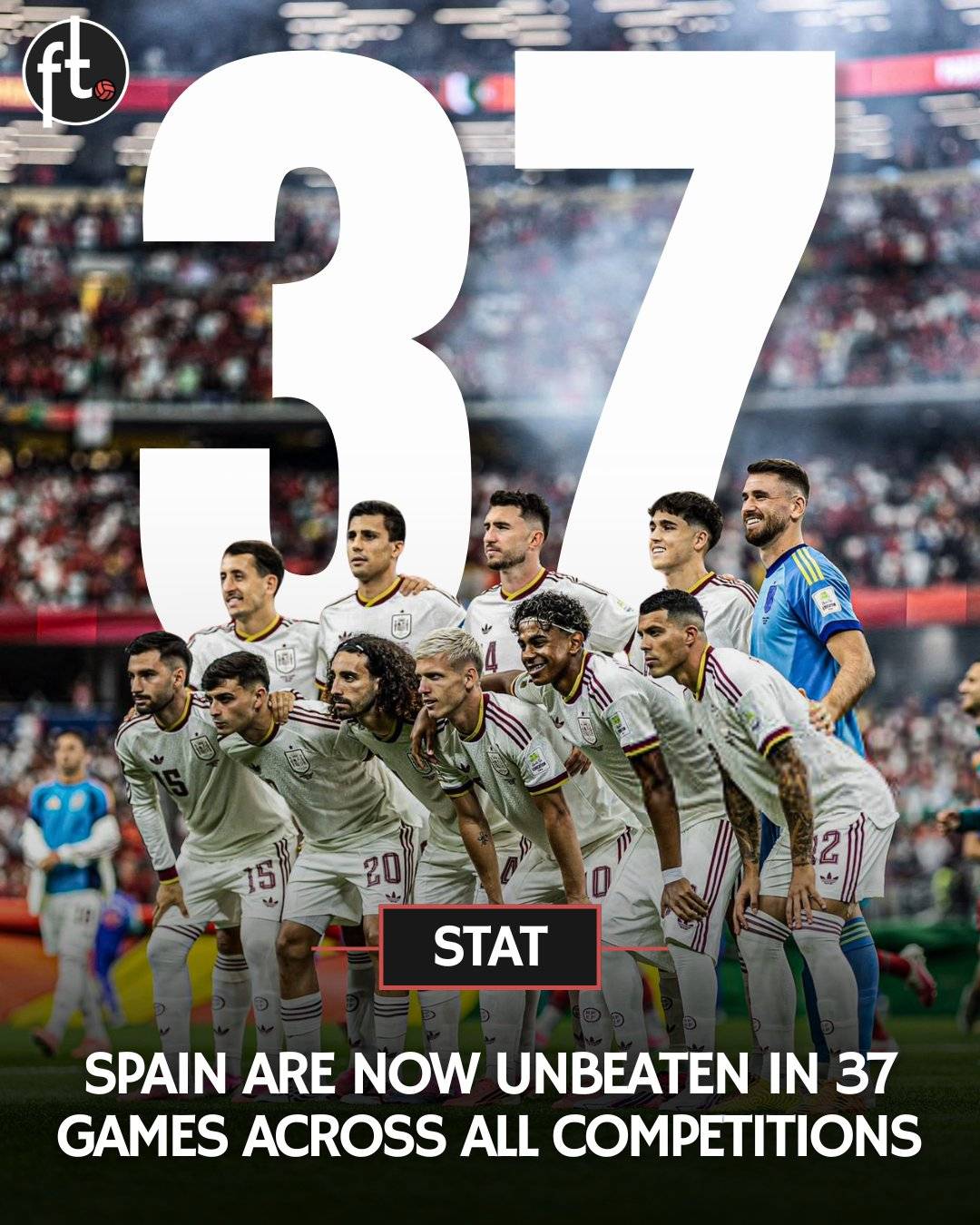 ๐ช๐ธ After beating France, Spain have now equalled Italy's record for the longest unbeaten streak in i...